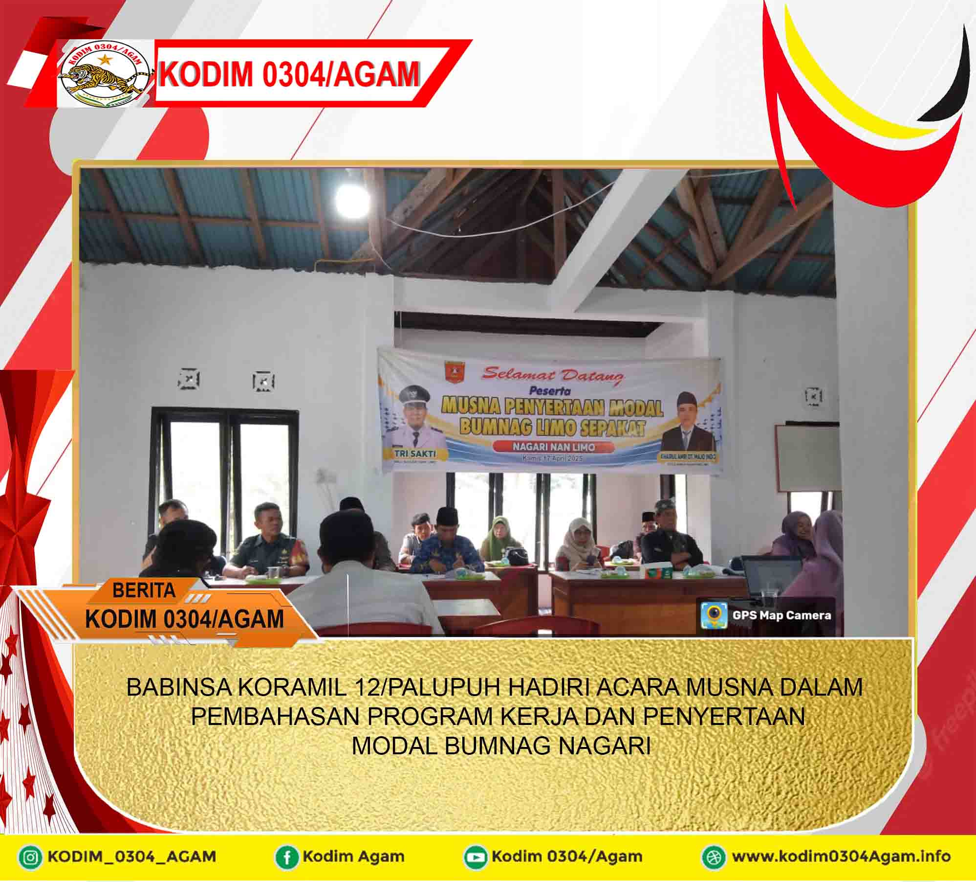 BABINSA KORAMIL 12/PALUPUH HADIRI ACARA MUSNA DALAM PEMBAHASAN PROGRAM KERJA DAN PENYERTAAN MODAL BUMNAG NAGARI