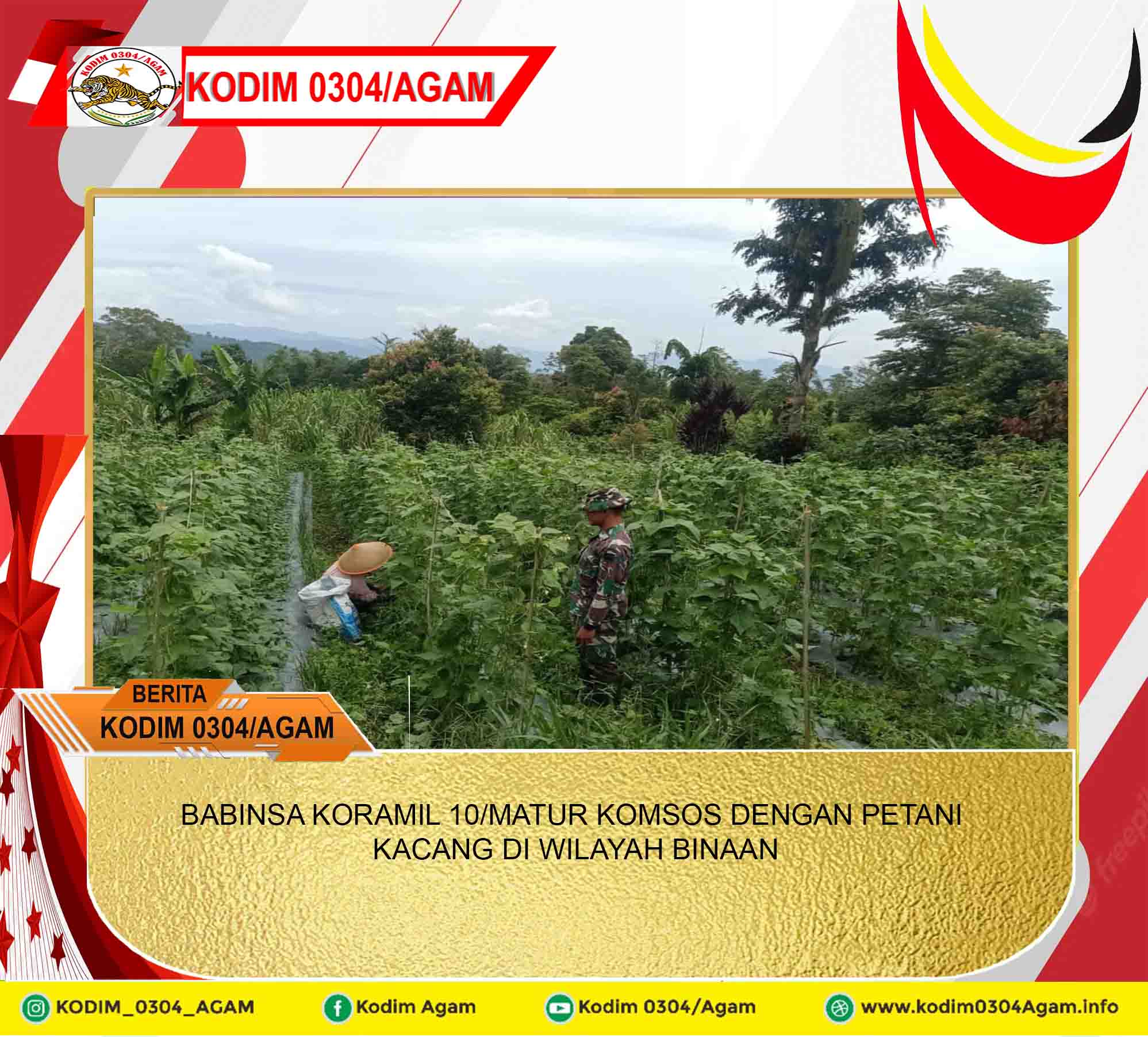 BABINSA KORAMIL 10/MATUR KOMSOS DENGAN PETANI KACANG DI WILAYAH BINAAN