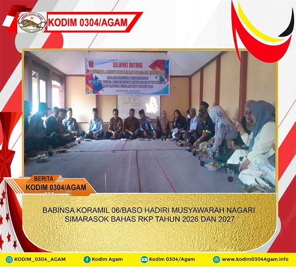 BABINSA KORAMIL 06/BASO HADIRI MUSYAWARAH NAGARI SIMARASOK BAHAS RKP TAHUN 2026 DAN 2027