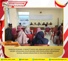 BABINSA KORAMIL 01/BUKITTINGGI KELURAHAN BUKIT APIT PUHUN HADIRI UNDANGAN SILATURAHMI DAN PENGUATAN ORGANISASI SOSIAL KEMASYARAKATAN DI WILAYAH BINAAN