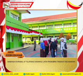 BABINSA KORAMIL 07/TILATANG KAMANG LATIH PASKIBRA TINGKAT KECAMATAN