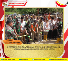 PERESMIAN DAN DOA BERSAMA RAMPUNGNYA PEMBANGUNAN JEMBATAN ARAMCO DI NAGARI MALALAK UTARA