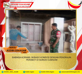 BABINSA KORAMIL 06/BASO KOMSOS DENGAN PENGRAJIN PERABOT DI SUNGAI CUBADAK