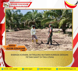 BABINSA KORAMIL 04/TANJUNG MUTIARA KOMSOS DENGAN PETANI SAWIT DI TIKU UTARA