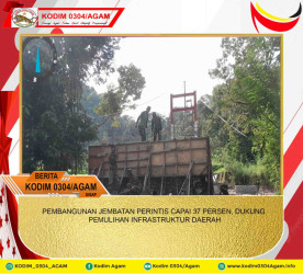 PEMBANGUNAN JEMBATAN PERINTIS CAPAI 37 PERSEN, DUKUNG PEMULIHAN INFRASTRUKTUR DAERAH