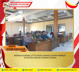 BABINSA KORAMIL 07/TILATANG KAMANG HADIRI REMBUG STUNTING NAGARI KAMANG MUDIAK