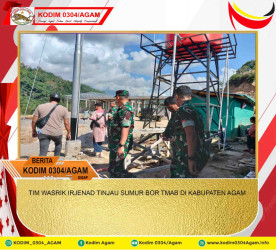 TIM WASRIK IRJENAD TINJAU SUMUR BOR TMAB DI KABUPATEN AGAM