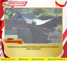 PEMBANGUNAN JEMBATAN PERINTIS GARUDA DI PALEMBAYAN CAPAI 38 PERSEN