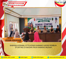 BABINSA KORAMIL 07/TILATANG KAMANG HADIRI REMBUK STUNTING DI NAGARI PAUH KAMANG MUDIAK