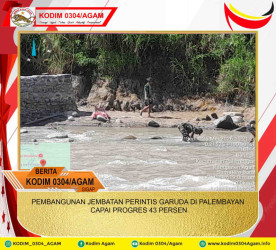 PEMBANGUNAN JEMBATAN PERINTIS GARUDA DI PALEMBAYAN CAPAI PROGRES 43 PERSEN