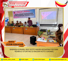 BABINSA KORAMIL 09/IV KOTO HADIRI KEGIATAN FGD DAN REMBUG STUNTING DI NAGARI KOTO GADANG