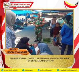 BABINSA KORAMIL 04/TIKU LAKSANAKAN KEGIATAN BINJARING TER BERSAMA MASYARAKAT