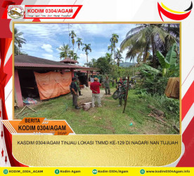 KASDIM 0304/AGAM TINJAU LOKASI TMMD KE-129 DI NAGARI NAN TUJUAH