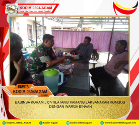 BABINSA KORAMIL 07/TILATANG KAMANG LAKSANAKAN KOMSOS DENGAN WARGA BINAAN