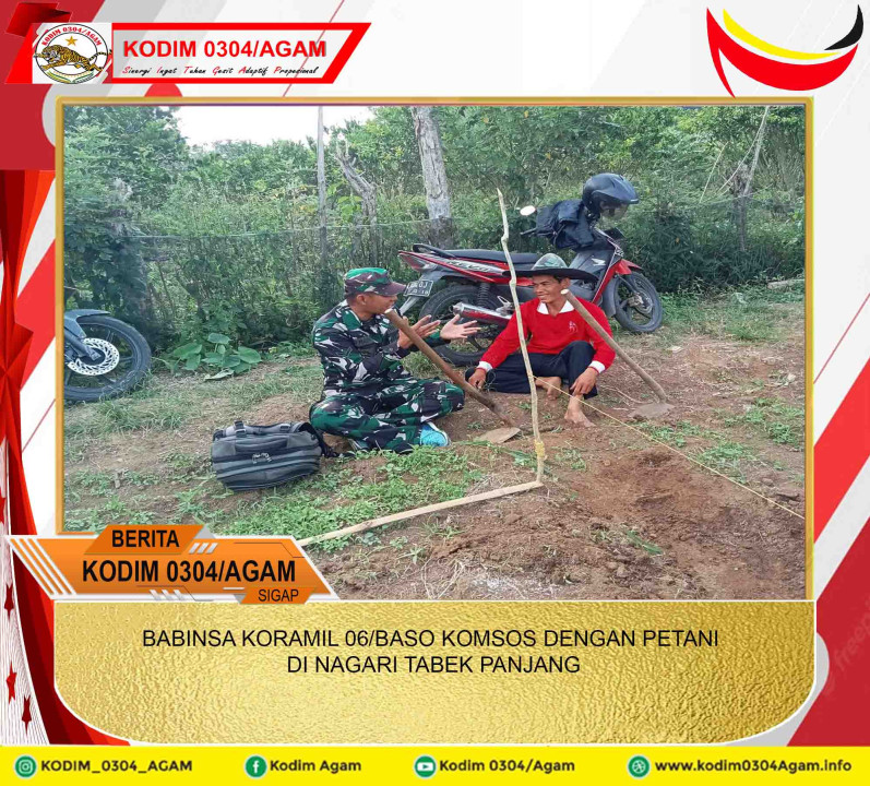 BABINSA KORAMIL 06/BASO KOMSOS DENGAN PETANI DI NAGARI TABEK PANJANG
