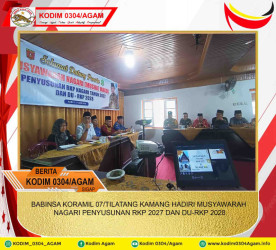 BABINSA KORAMIL 07/TILATANG KAMANG HADIRI MUSYAWARAH NAGARI PENYUSUNAN RKP 2027 DAN DU-RKP 2028