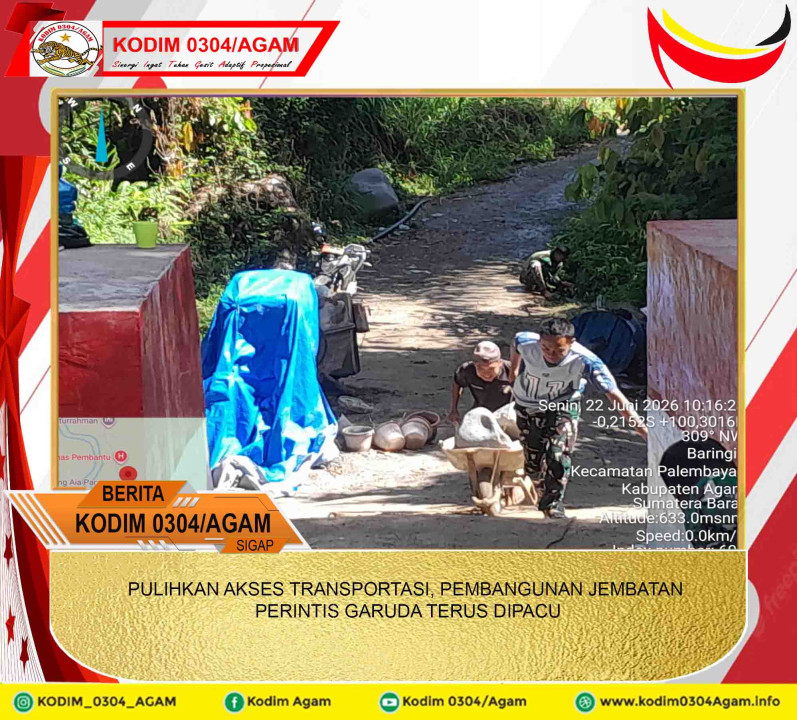 PULIHKAN AKSES TRANSPORTASI, PEMBANGUNAN JEMBATAN PERINTIS GARUDA TERUS DIPACU