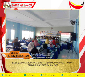 BABINSA KORAMIL 08/IV ANGKEK HADIRI MUSYAWARAH NAGARI PENYUSUNAN RKP TAHUN 2027