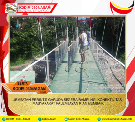 JEMBATAN PERINTIS GARUDA SEGERA RAMPUNG, KONEKTIVITAS MASYARAKAT PALEMBAYAN KIAN MEMBAIK