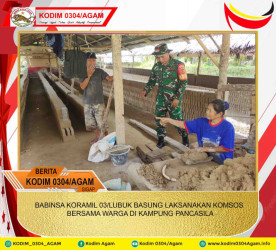 BABINSA KORAMIL 03/LUBUK BASUNG LAKSANAKAN KOMSOS BERSAMA WARGA DI KAMPUNG PANCASILA