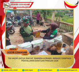 TNI HADIR UNTUK RAKYAT, BABINSA KORAMIL 06/BASO DAMPINGI PENYALURAN BANTUAN PANGAN 2026