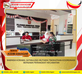 BABINSA KORAMIL 04/TANJUNG MUTIARA TINGKATKAN KOORDINASI BERSAMA PERANGKAT KECAMATAN