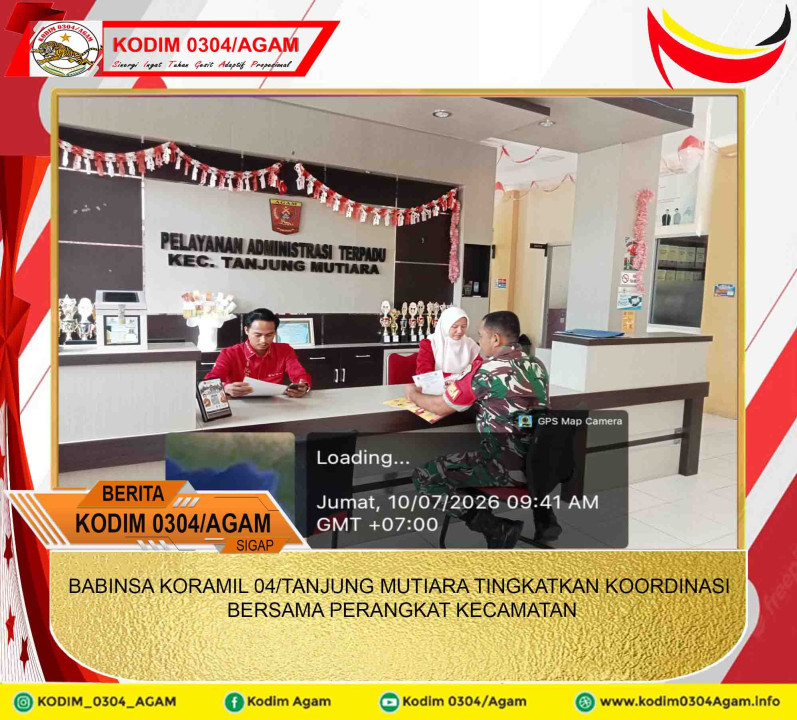 BABINSA KORAMIL 04/TANJUNG MUTIARA TINGKATKAN KOORDINASI BERSAMA PERANGKAT KECAMATAN
