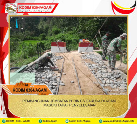 PEMBANGUNAN JEMBATAN PERINTIS GARUDA DI AGAM MASUKI TAHAP PENYELESAIAN