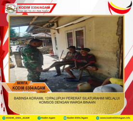 BABINSA KORAMIL 12/PALUPUH PERERAT SILATURAHMI MELALUI KOMSOS DENGAN WARGA BINAAN